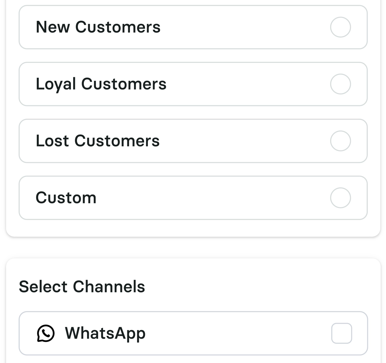 Select your target customers